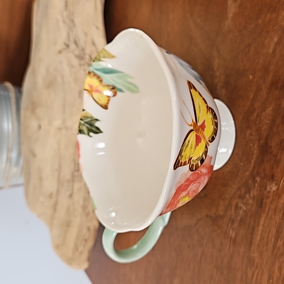 anthropologie SHELLEY HESSE watercolor painted Floral Mug - Picture 5 of 6